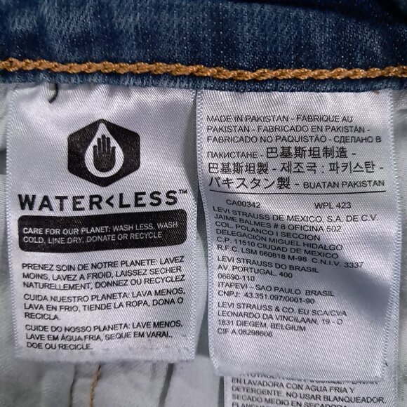 Levi's 541 Jean Men 41x31, Tag 42x34 Blue Stretch Denim Athletic Taper - Picture 15 of 16